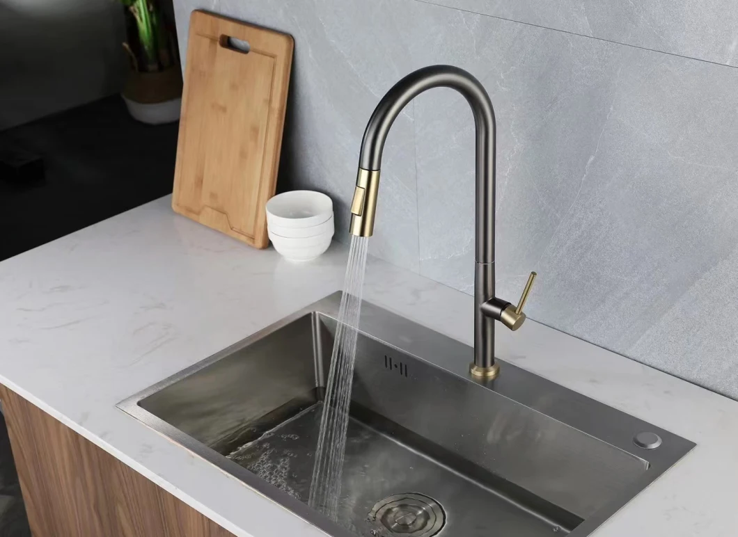 Solid Brass Pull-out Kitchen Sink Faucet