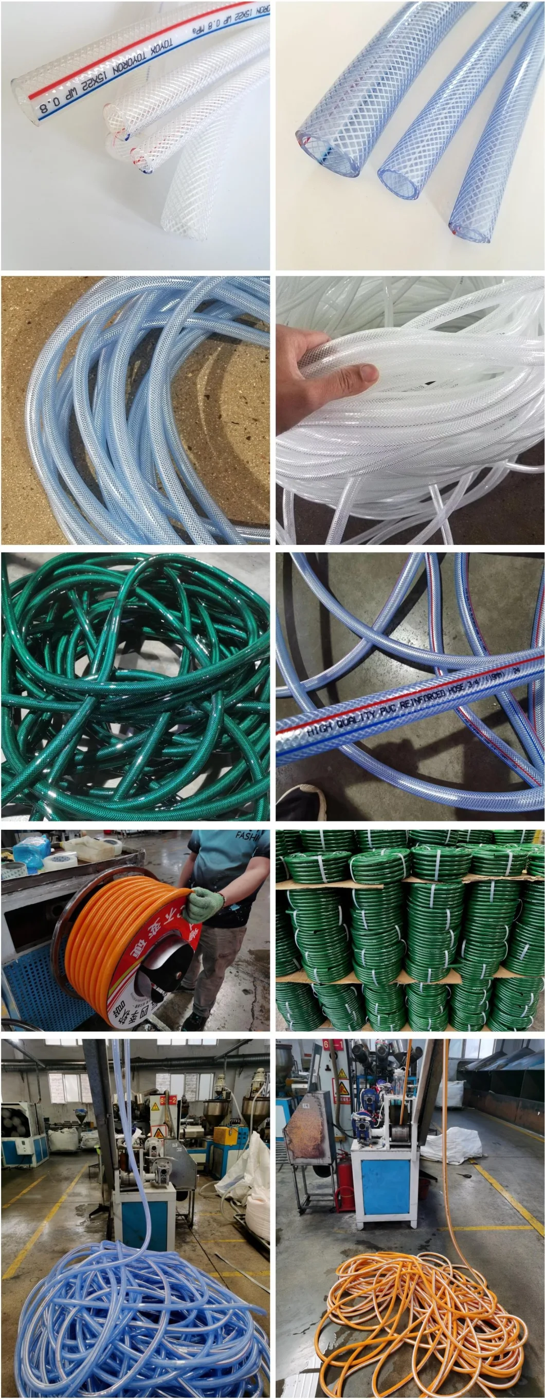 1/4"-3" Flexible PVC Plastic Fiber Braided Reinforced Water Hose/Irrigation Soft Hose